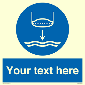 Custom Lower lifeboat to the water in launch sequence